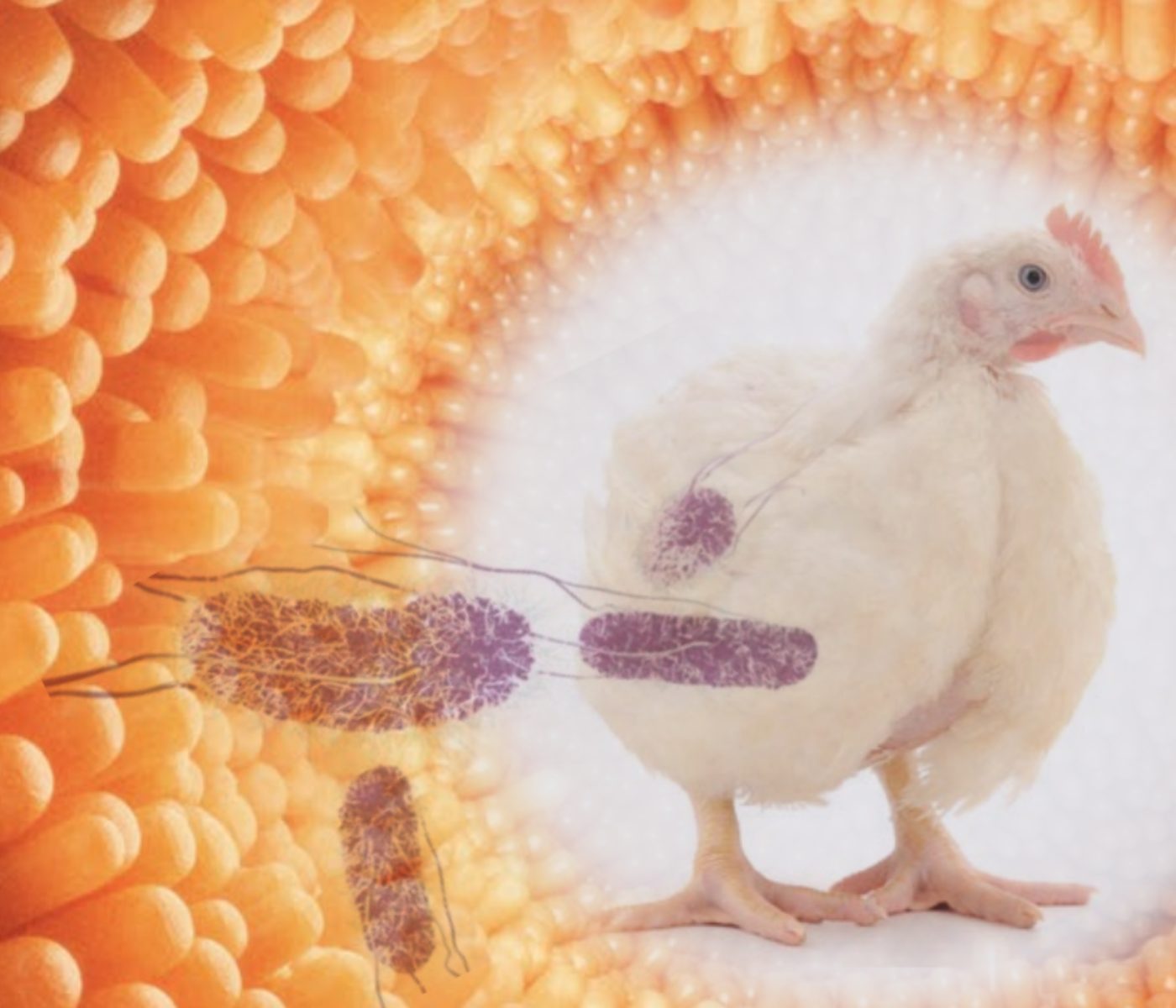 Saúde intestinal de frangos tratados com eubióticos desafiados com Salmonella