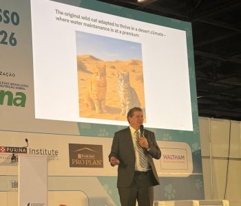 Na palestra do XXV Congresso CBNA PET, Dennis Jewell mostrou que a formulação felina deixou de depender apenas do controle de magnésio e pH: o desafio agora é equilibrar estruvita, oxalato de cálcio e saúde renal com manejo fino de cálcio, fósforo, sódio, potássio e citrato.