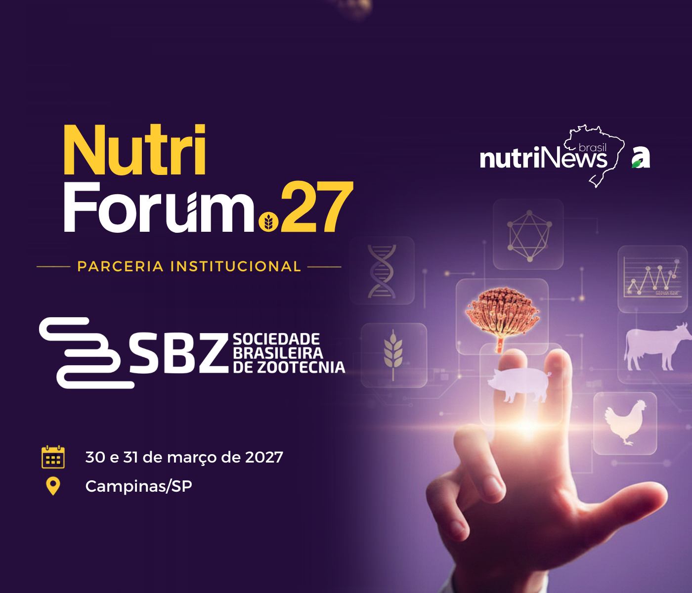 Da ciência à decisão: SBZ apoia o nutriFÓRUM 2027 diante dos novos desafios