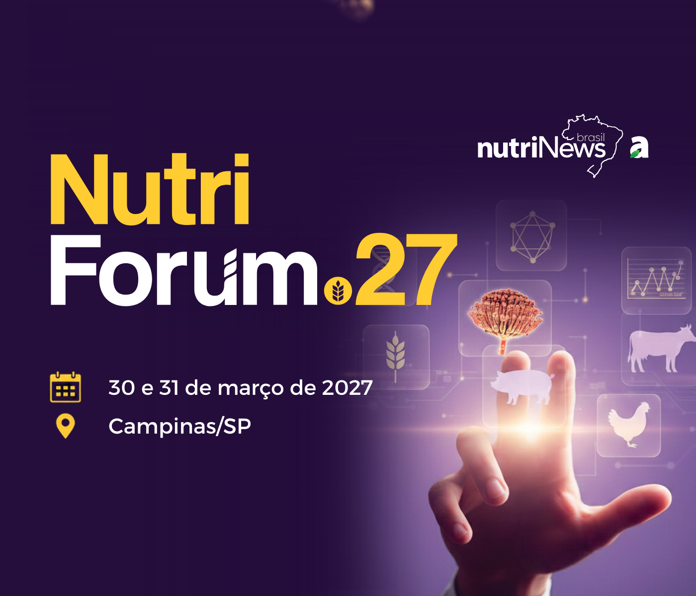 Inscrições abertas para o nutriFÓRUM Brasil 2027