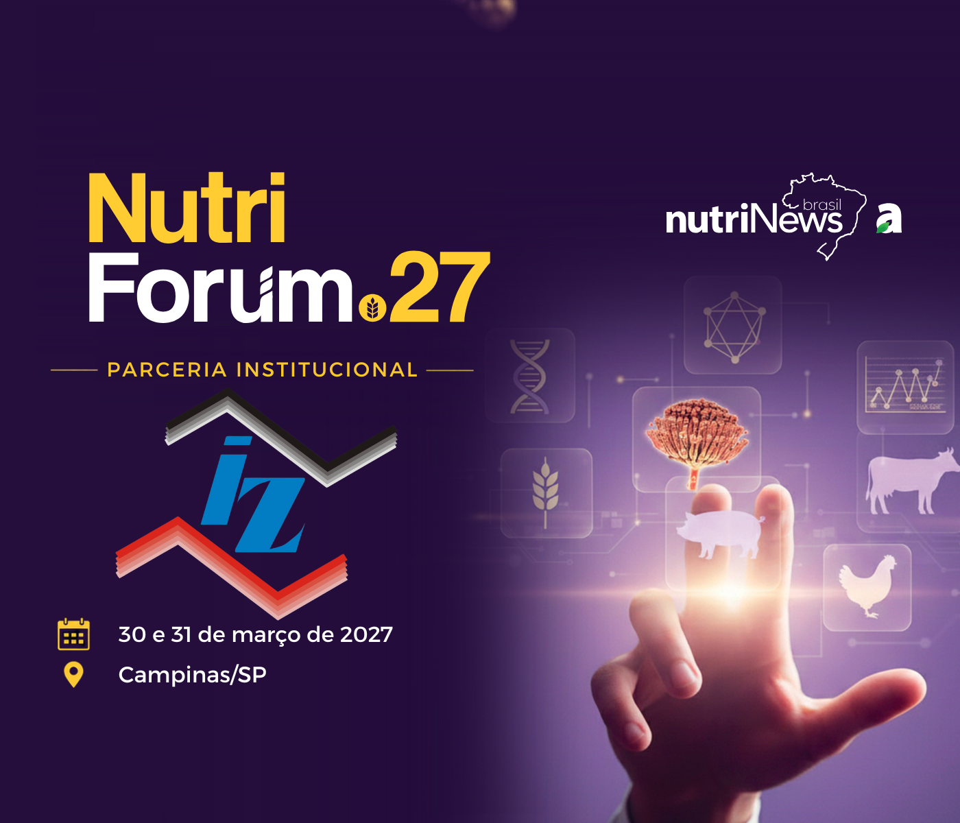 nutriFÓRUM 2027 debate desafios da produção animal com apoio do IZ
