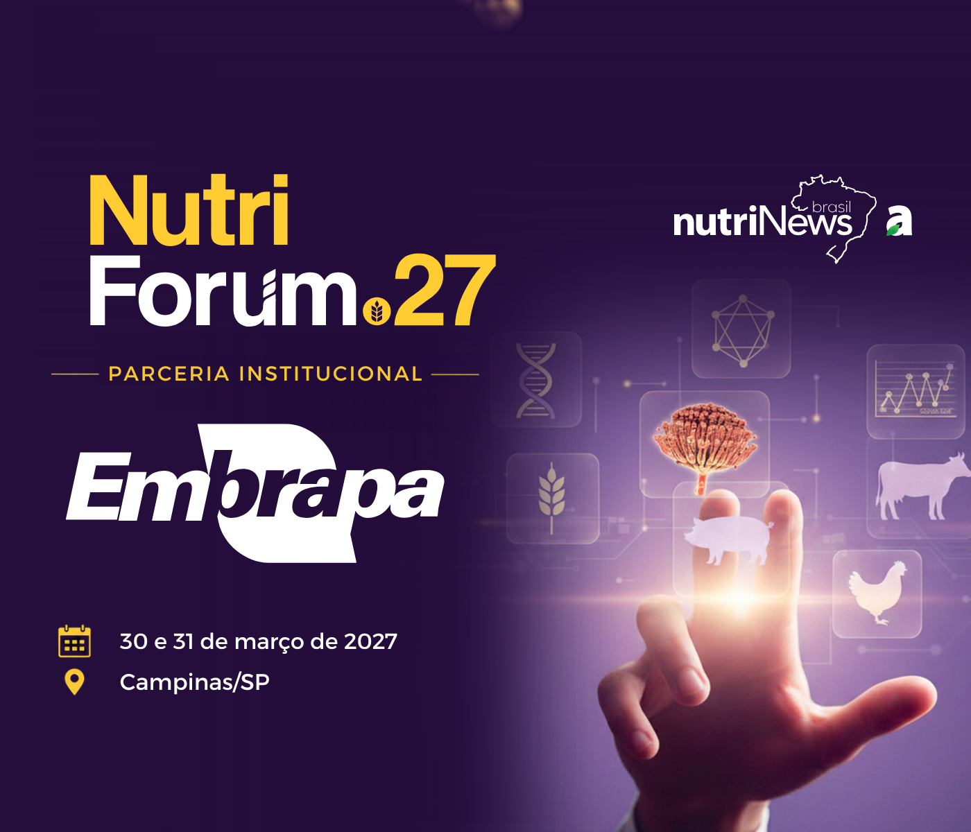 Apoio da Embrapa ao nutriFÓRUM reforça papel da ciência na produção animal